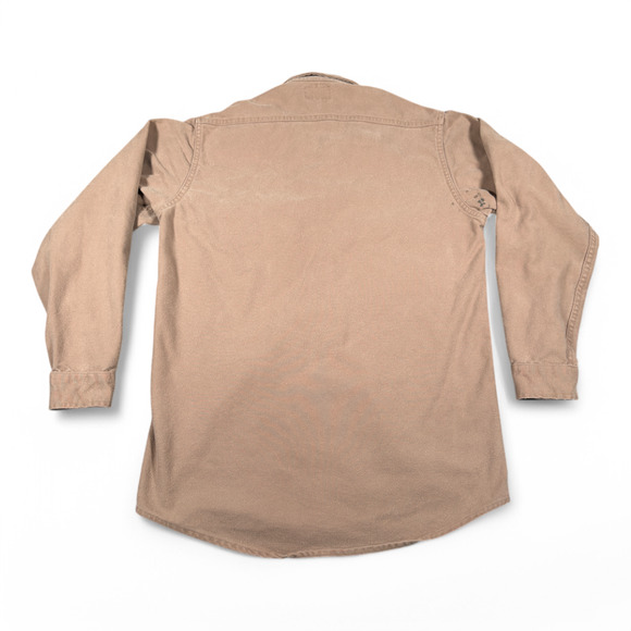 Vintage Deerskin Shirt Adult MEDIUM Brown Flannel Workwear Hunting USA Made 70s - Picture 3 of 12